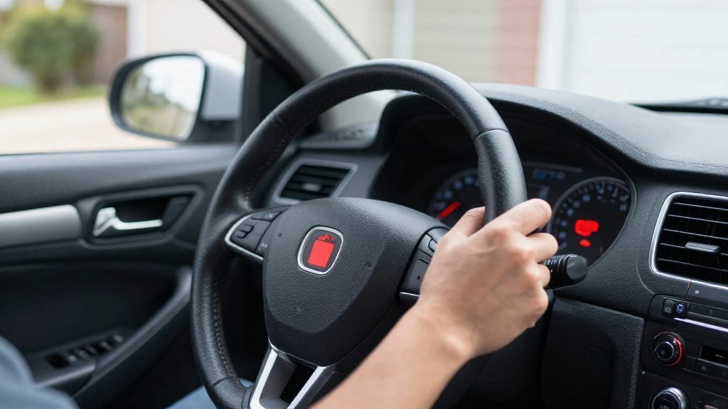 Darf ich mit leuchtender Batterieleuchte weiterfahren?