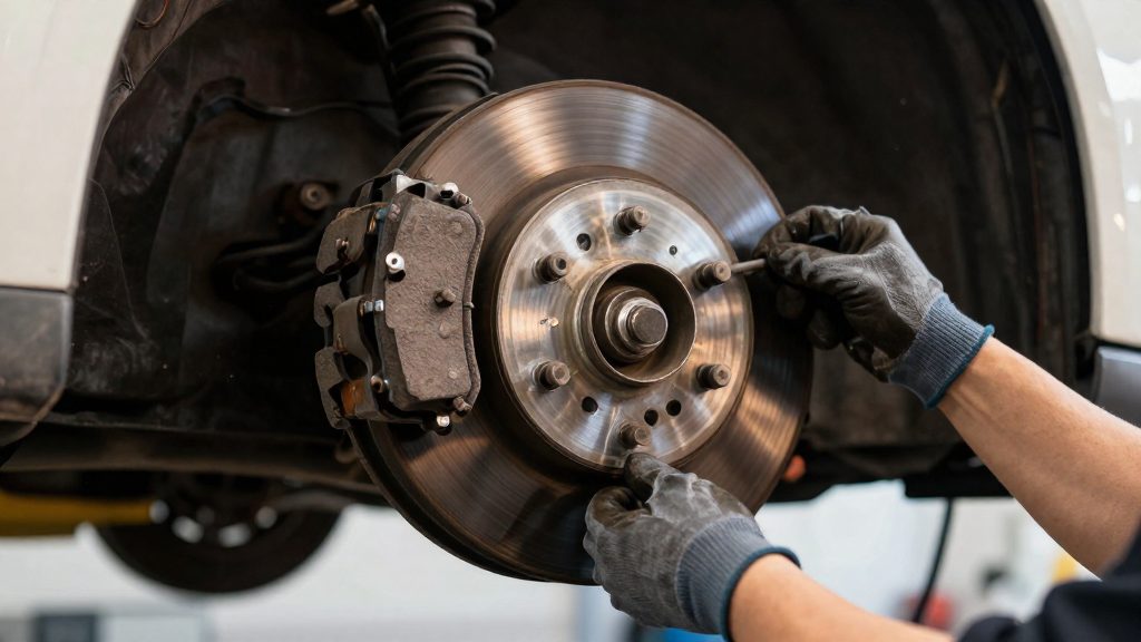 Why does the brake warning light matter before inspection?