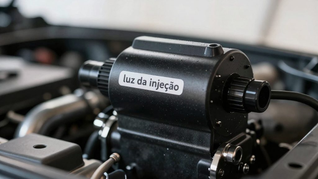 O que a luz da injeção indica no painel?