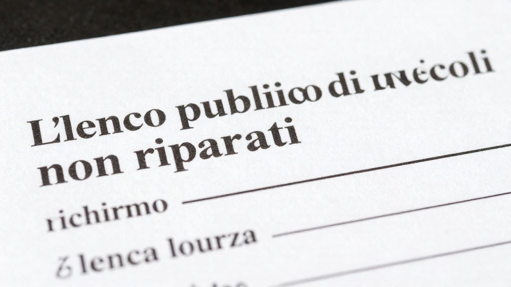 Cos'è l'elenco pubblico dei veicoli non riparati?