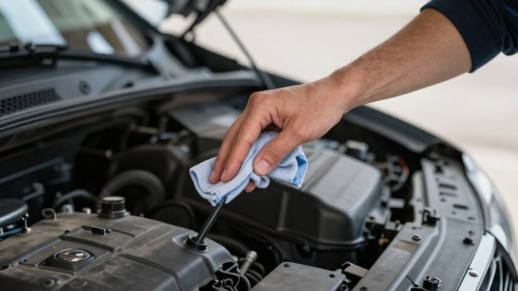 How do I check fluids and the oil level?