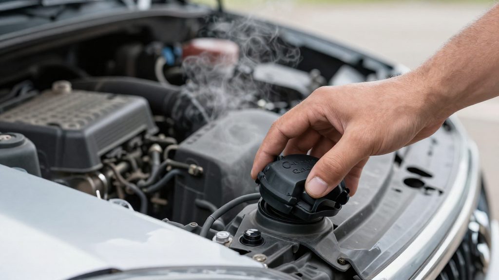 Is it safe to open a hot radiator cap?
